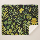 Blumenmuster: Vintages Wasserfarbmuster Sherpadecke (Vorderseite (Horizontal))