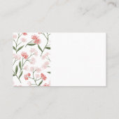Blumenmuster Visitenkarte (Rückseite)