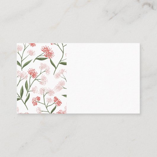 Blumenmuster Visitenkarte (Rückseite)