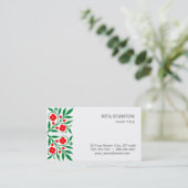 Blumenmuster Visitenkarte (Stehend Vorderseite)