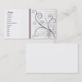 Blumenmuster Visitenkarte (Vorne/Hinten)