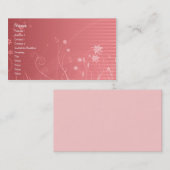 Blumenmuster Visitenkarte (Vorne/Hinten)