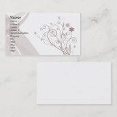 Blumenmuster Visitenkarte (Vorne/Hinten)