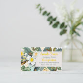 Blumenmuster Visitenkarte (Stehend Vorderseite)