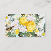 Blumenmuster Visitenkarte (Rückseite)