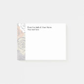 Blumenmuster vom Schreibtisch von Post-it Klebezettel (Vorderseite)