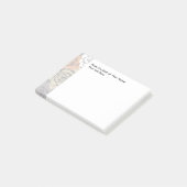 Blumenmuster vom Schreibtisch von Post-it Klebezettel (angewinkelt)