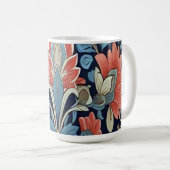 Blumenmuster von Ratti_Creative_Arts Kaffeetasse (VorderseiteRechts)
