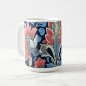 Blumenmuster von Ratti_Creative_Arts Kaffeetasse (Vorderseite Links)