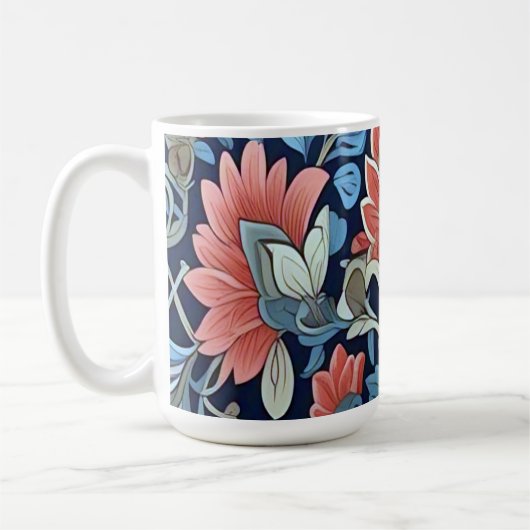 Blumenmuster von Ratti_Creative_Arts Kaffeetasse (Links)