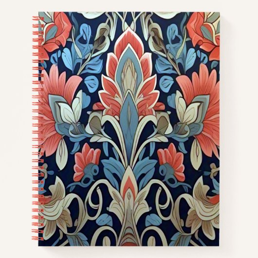 Blumenmuster von Ratti_Creative_Arts Notizblock (Vorderseite)