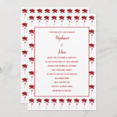 Blumenmuster von Rom Terracotta auf dem Monte Tama Einladung (Vorne/Hinten)