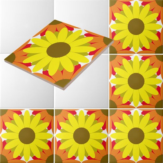 Blumenmuster-Vorlage Fliese