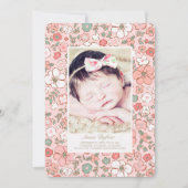 Blumenmuster-Vorlage für Feiertage Ankündigung (Vorderseite)