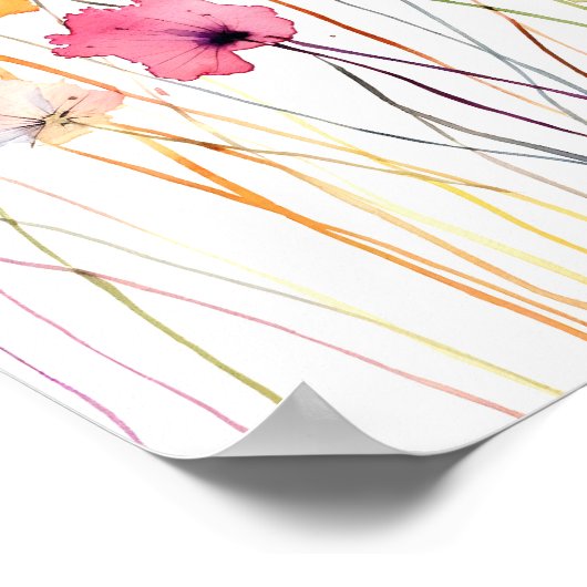 Blumenmuster Wand-Deco-Plakat für Zuhause & Office Poster (Ecke)