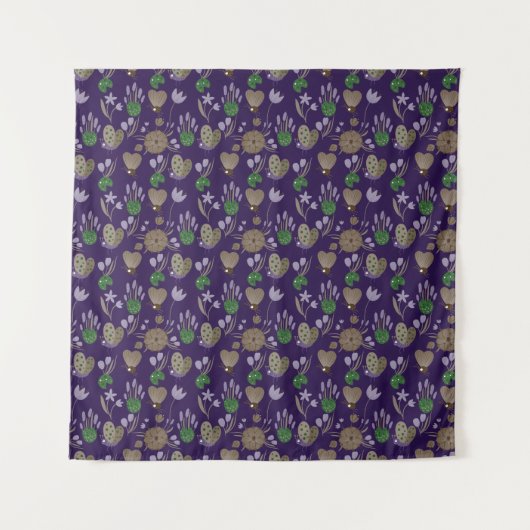 Blumenmuster Wandteppich (Vorderseite)