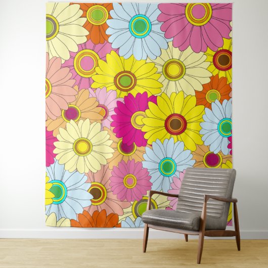 Blumenmuster Wandteppich (Beispiel)