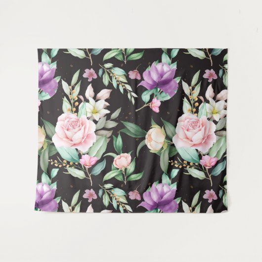 Blumenmuster Wandteppich (Vorderseite (Horizontal))