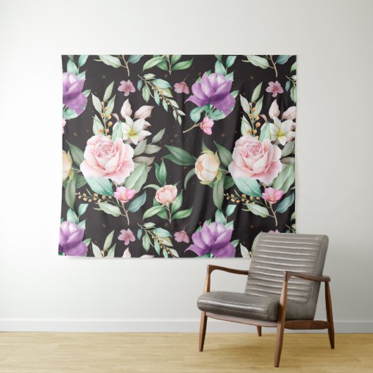 Blumenmuster Wandteppich (Beispiel (Horizontal))