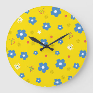 Blumenmuster Wanduhr für Kinderzimmer