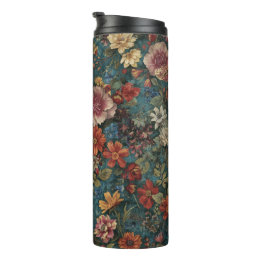 Blumenmuster-Wärmebecher Thermosbecher