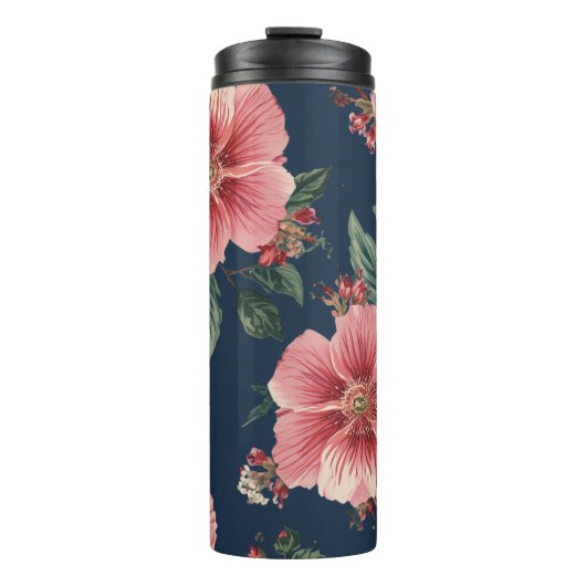 Blumenmuster-Wärmebecher Thermosbecher (Vorderseite)