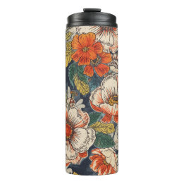 Blumenmuster-Wärmebecher Thermosbecher