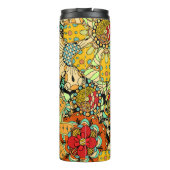 Blumenmuster-Wärmebecher Thermosbecher (Rückseite)