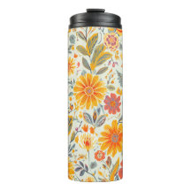 Blumenmuster-Wärmebecher