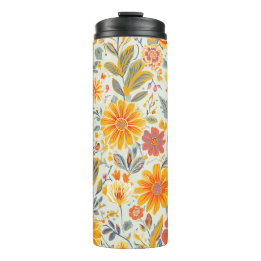Blumenmuster-Wärmebecher Thermosbecher