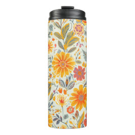 Blumenmuster-Wärmebecher Thermosbecher