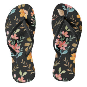 Blumenmuster - Wasserfarbenfeder der Mode Badesandalen