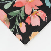 Blumenmuster - Wasserfarbenfeder der Mode Fleecedecke (Ecke)