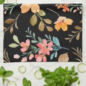 Blumenmuster - Wasserfarbenfeder der Mode Geschirrtuch (Gefaltet)