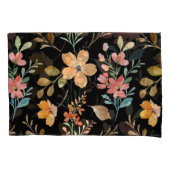 Blumenmuster - Wasserfarbenfeder der Mode Kissenbezug (Vorderseite-Links)