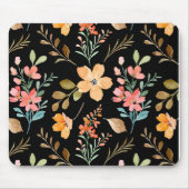 Blumenmuster - Wasserfarbenfeder der Mode Mousepad (Vorne)