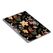 Blumenmuster - Wasserfarbenfeder der Mode Notizblock (Rechte Seite)