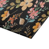 Blumenmuster - Wasserfarbenfeder der Mode Schneidebrett (Ecke)
