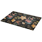 Blumenmuster - Wasserfarbenfeder der Mode Schneidebrett (Ecke)