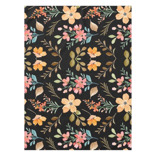 Blumenmuster - Wasserfarbenfeder der Mode Tischdecke (Vorderseite)