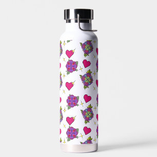 Blumenmuster-Wasserflasche  Trinkflasche