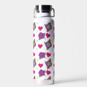 Blumenmuster-Wasserflasche  Trinkflasche (Rückseite)