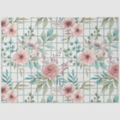 Blumenmuster Weich rosa und pfirsichfarbene Blume  Seidenpapier (Vorderseite)