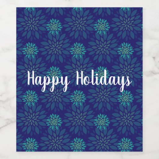 Blumenmuster Weinetikett (Einzelnes Label)