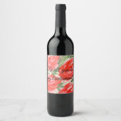 Blumenmuster-Weinflaschenetikett Weinetikett (Vorderseite)