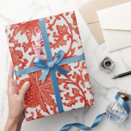 Blumenmuster, weißes Hintergrundpapier Geschenkpapier