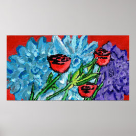 Blumenmuster, Wertposter  (Halbglanz) Poster
