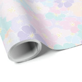Blumenmuster | Whimsical Frühlingsblüten Geschenkpapier (Rolleneckpunkt)