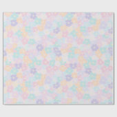Blumenmuster | Whimsical Frühlingsblüten Geschenkpapier (Flach)