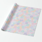 Blumenmuster | Whimsical Frühlingsblüten Geschenkpapier (Ungerollt)